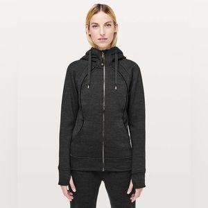 Lululemon Scuba Plush*, size 4, Heather Black